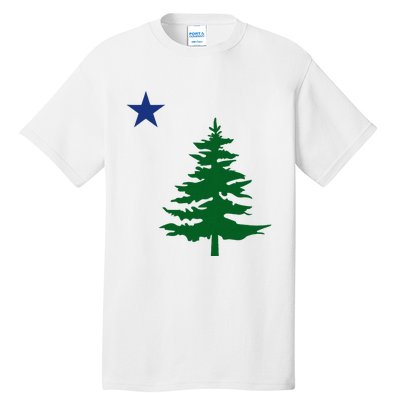 Old Maine State Flag 1901 Pine Tree Star Tall T-Shirt