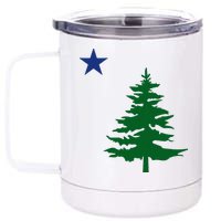 Old Maine State Flag 1901 Pine Tree Star 12 oz Stainless Steel Tumbler Cup