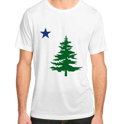 Old Maine State Flag 1901 Pine Tree Star Adult ChromaSoft Performance T-Shirt