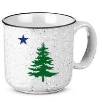 Old Maine State Flag 1901 Pine Tree Star 15oz Campfire Ceramic Mug