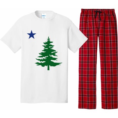 Old Maine State Flag 1901 Pine Tree Star Pajama Set