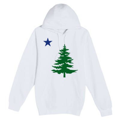 Old Maine State Flag 1901 Pine Tree Star Premium Pullover Hoodie