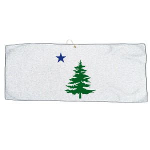 Old Maine State Flag 1901 Pine Tree Star Large Microfiber Waffle Golf Towel