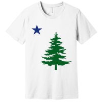 Old Maine State Flag 1901 Pine Tree Star Premium T-Shirt