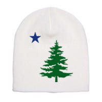 Old Maine State Flag 1901 Pine Tree Star Short Acrylic Beanie