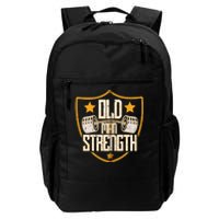 Old Man Strength Gym Father's Day Gift For Dad Zip Hoodie Daily Commute Backpack