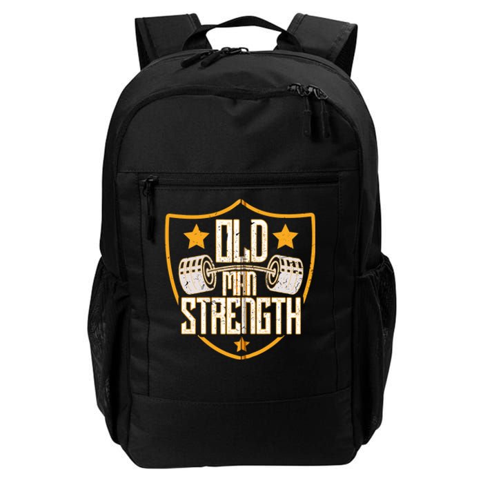 Old Man Strength Gym Father's Day Gift For Dad Zip Hoodie Daily Commute Backpack