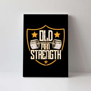 Old Man Strength Gym Father's Day Gift For Dad Zip Hoodie Canvas