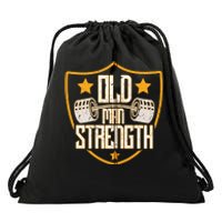 Old Man Strength Gym Father's Day Gift For Dad Zip Hoodie Drawstring Bag