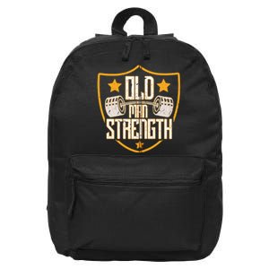 Old Man Strength Gym Father's Day Gift For Dad Zip Hoodie 16 in Basic Backpack