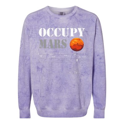 Occupy Mars Starship Rocket Colorblast Crewneck Sweatshirt