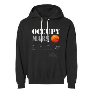 Occupy Mars Starship Rocket Garment-Dyed Fleece Hoodie