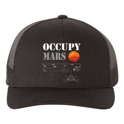 Occupy Mars Starship Rocket Yupoong Adult 5-Panel Trucker Hat