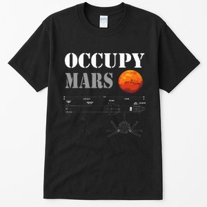 Occupy Mars Starship Rocket Tall T-Shirt