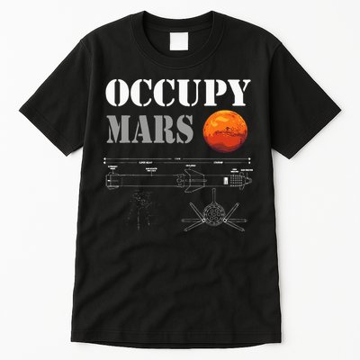 Occupy Mars Starship Rocket Tall T-Shirt