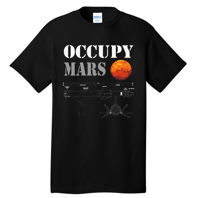 Occupy Mars Starship Rocket Tall T-Shirt