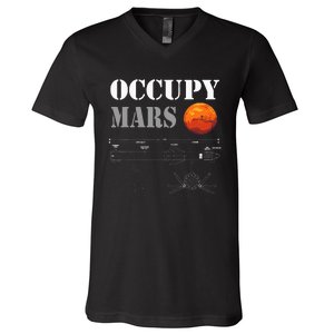 Occupy Mars Starship Rocket V-Neck T-Shirt