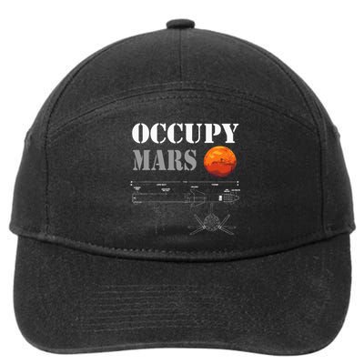 Occupy Mars Starship Rocket 7-Panel Snapback Hat