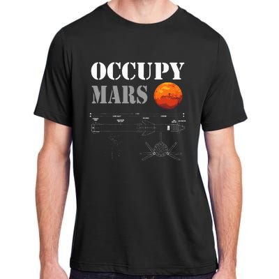 Occupy Mars Starship Rocket Adult ChromaSoft Performance T-Shirt