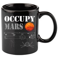 Occupy Mars Starship Rocket 11oz C Handle Ceramic Mug