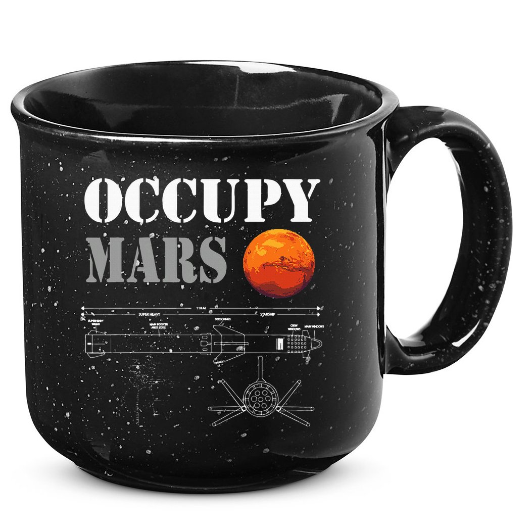 Occupy Mars Starship Rocket 15oz Campfire Ceramic Mug