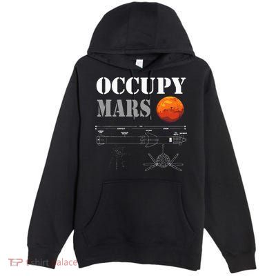 Occupy Mars Starship Rocket Premium Pullover Hoodie