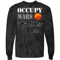 Occupy Mars Starship Rocket Tie-Dye Long Sleeve Shirt