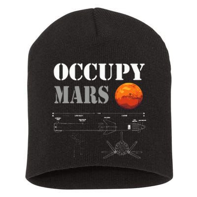 Occupy Mars Starship Rocket Short Acrylic Beanie