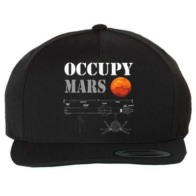 Occupy Mars Starship Rocket Wool Snapback Cap