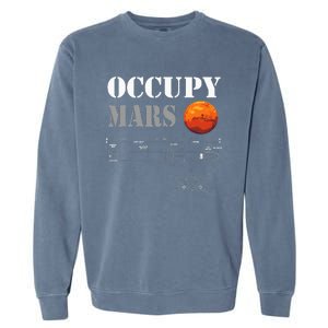 Occupy Mars Starship Rocket Garment-Dyed Sweatshirt