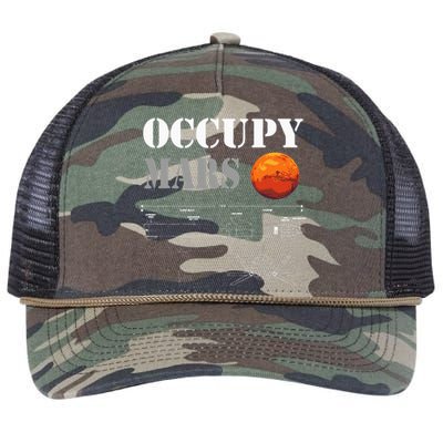 Occupy Mars Starship Rocket Retro Rope Trucker Hat Cap