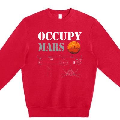 Occupy Mars Starship Rocket Premium Crewneck Sweatshirt