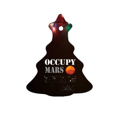 Occupy Mars Starship Rocket Ceramic Tree Ornament