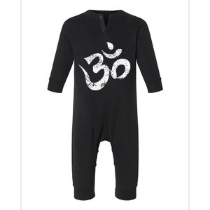 Ohm Meditation Symbol Aum Spiritual Indian Buddhism Omkar Infant Fleece One Piece