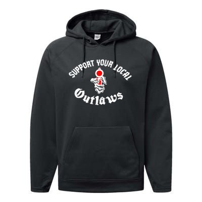 Outlaw Mc Support Performance Fleece Hoodie