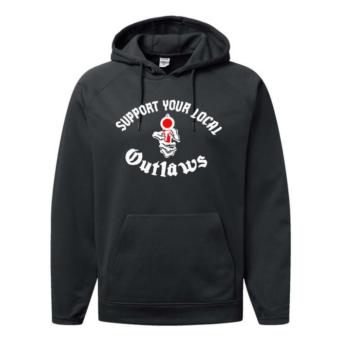 Outlaw Mc Support Performance Fleece Hoodie