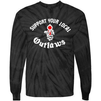 Outlaw Mc Support Tie-Dye Long Sleeve Shirt