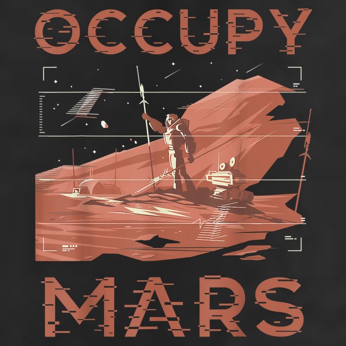 Occupy Mars Shirts Space Exploration Colonize Planet Mars Cool Comfort Performance Bucket Hat