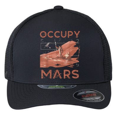 Occupy Mars Shirts Space Exploration Colonize Planet Mars Flexfit Unipanel Trucker Cap