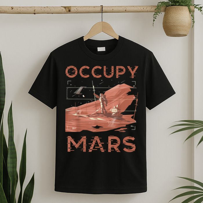 Occupy Mars Shirts Space Exploration Colonize Planet Mars T-Shirt