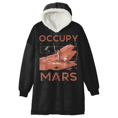 Occupy Mars Shirts Space Exploration Colonize Planet Mars Hooded Wearable Blanket