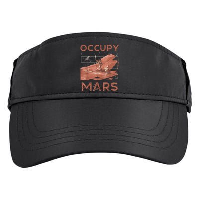 Occupy Mars Shirts Space Exploration Colonize Planet Mars Adult Drive Performance Visor