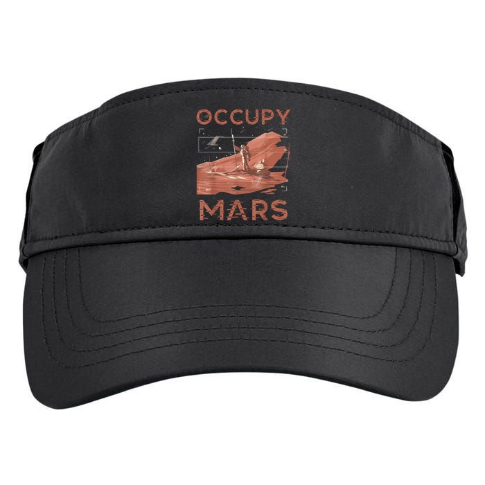 Occupy Mars Shirts Space Exploration Colonize Planet Mars Adult Drive Performance Visor