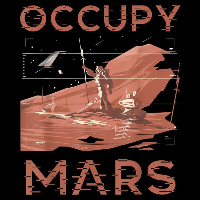 Occupy Mars Shirts Space Exploration Colonize Planet Mars Bucket Hat