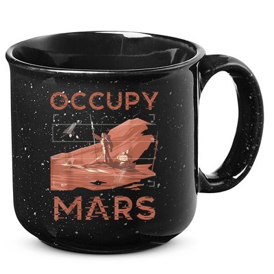Occupy Mars Shirts Space Exploration Colonize Planet Mars 15oz Campfire Ceramic Mug