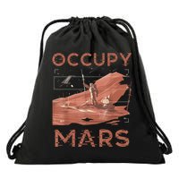 Occupy Mars Shirts Space Exploration Colonize Planet Mars Drawstring Bag