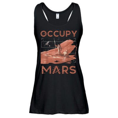 Occupy Mars Shirts Space Exploration Colonize Planet Mars Ladies Essential Flowy Tank