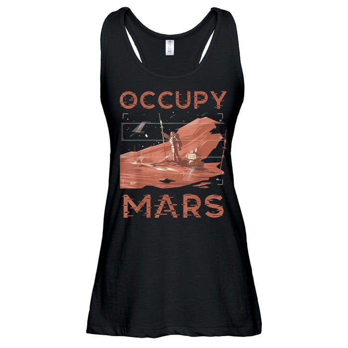 Occupy Mars Shirts Space Exploration Colonize Planet Mars Ladies Essential Flowy Tank