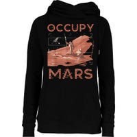 Occupy Mars Shirts Space Exploration Colonize Planet Mars Womens Funnel Neck Pullover Hood