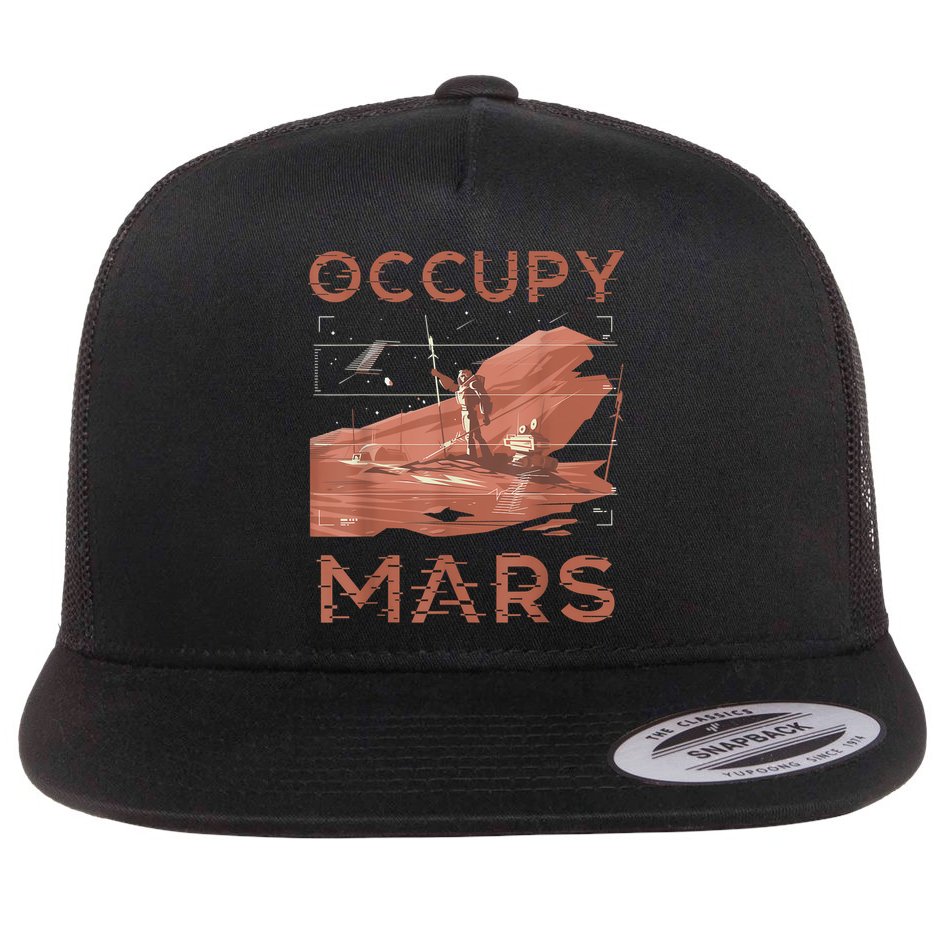 Occupy Mars Shirts Space Exploration Colonize Planet Mars Flatbill Hat